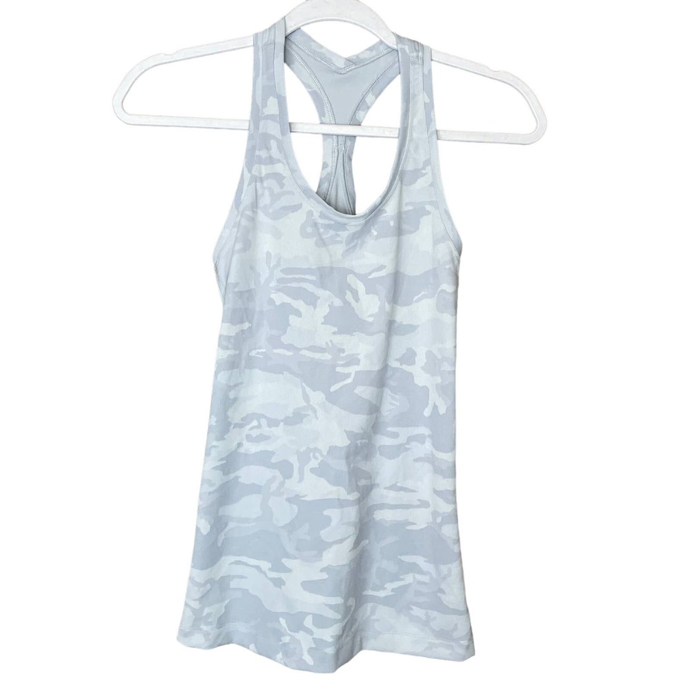 lululemon athletica Light Gray Camouflage Tank Top